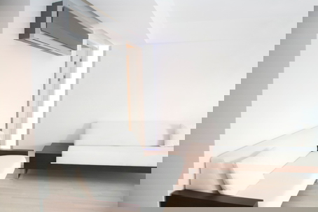 ductless mini-split in a living room