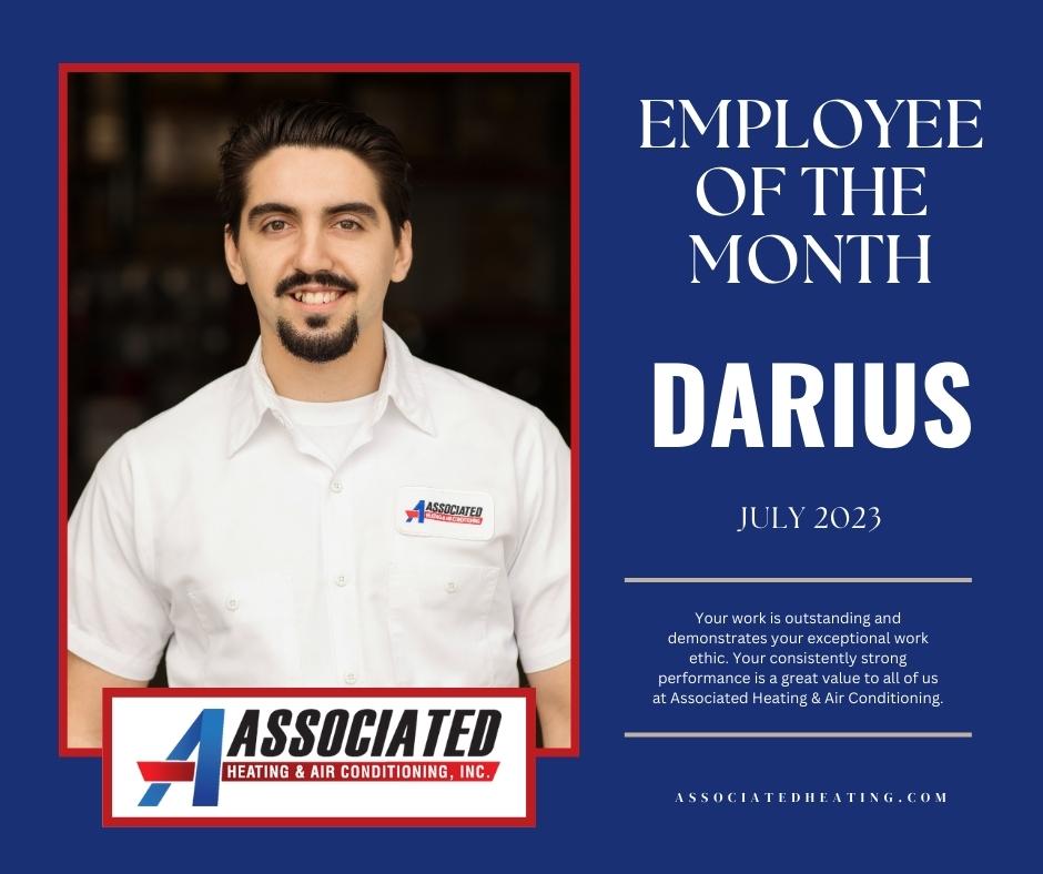 Celebrating excellence with our Employee of the Month Award at Associated Heating & Air Conditioning