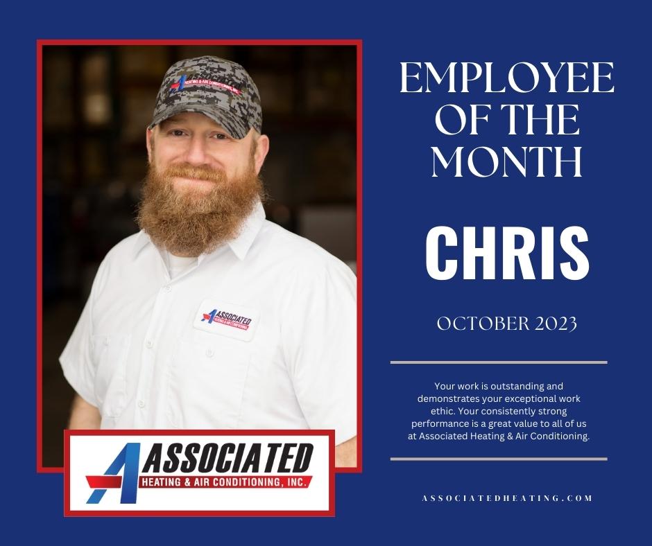 Celebrating excellence with our Employee of the Month Award at Associated Heating & Air Conditioning